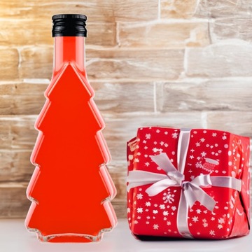 5 бутылок «РОЖДЕСТВЕНСКАЯ ЁЛКА» объёмом 500 мл для подарка ликерной настойки