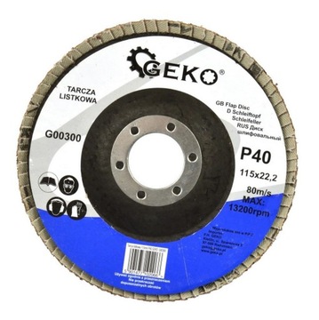 Tarcza listkowa GEKO P40 115MM