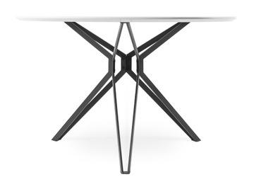 СТОЛ КРУГЛЫЙ ПИКСЕЛЬ МДФ БЕЛЫЙ ЧЕРНЫЙ fi120 HALMAR