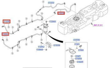Топливопроводы Hyundai H350 2.5 CRDI