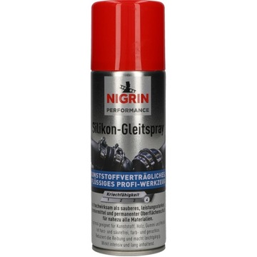 NIGRIN Silikon w Sprayu Smar Silikonowy do Metalu Plastiku Gumy 200 ml