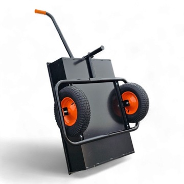 Цельнометаллическая садовая транспортная тележка на двух колесах, до 300 кг.