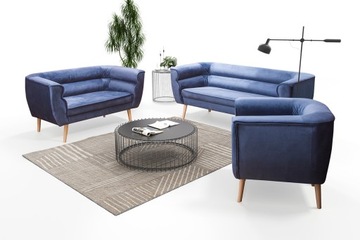 Zestaw sof do salonu w stylu skandynawskim 3+2+1