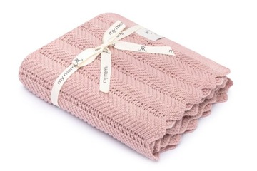 KOCYK BAMBUSOWY 80X100 FEATHER POWDER PINK MY MEMI