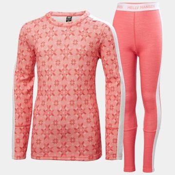 BIELIZNA TERMALNA DZIECIĘCA LIFA MERINO SET 48179 SUNSET PINK - 176