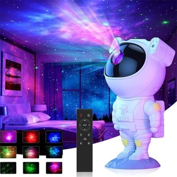 ASTRONAUTA LED GALAXY PROJECTOR Z TIMEREM I PILOTEM ZDALNEGO STEROWANIA