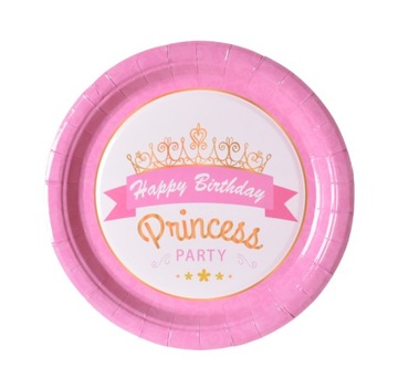 TALERZYKI urodzinowe Princess księżniczka 6 szt