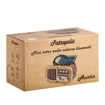 Retropolis AUSTIN Винтажное радио Ретро Солнечная батарея USB microSD Bluetooth 1200 мАч