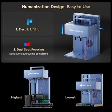 SCULPFUN G9 электрический подъемник для лазерной гравировки и маркировки