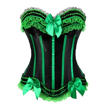 Sapubonva Lace up corsets bustiers top sexy satin