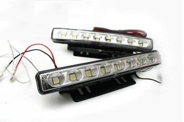 Światła do jazdy dziennej LED 8 SMD 5050 automat DRL homologacja mocne