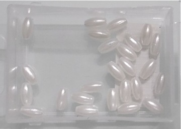 Koraliki owalne 6mm/ biały perłowy /25 szt.