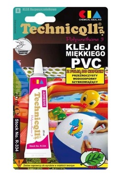 KLEJ DO MIĘKKIEGO PLASTIKU PCV PVC 20ML TECHNICQLL