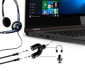 Разветвитель MiniJack 3,5 мм. НАУШНИКИ, МИКРОФОН.