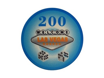 EVERGREEN Żeton do pokera LAS VEGAS Ceramika Nominał 200