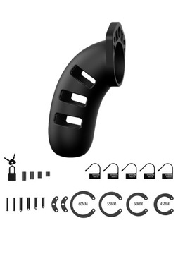 ManCage Model 21 Силиконовая клетка для члена, черная