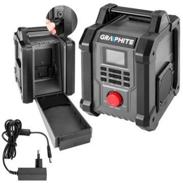 ГРАФИТОВАЯ КОНСТРУКЦИЯ РАДИО FM DAB USB BT 18В+230В