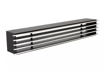 Kratka DARCO LOFT 350x60 mm, czarna z czołem SZLIF