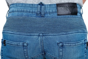 SPODNIE MOTOCYKLOWE JEANSY Z KEVLAREM RYPARD CLASSIC BLUE/L