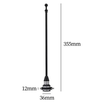 Флагшток для мотоцикла Универсальный держатель для флага сзади, регулируемый, черный