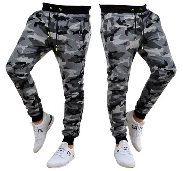 KZ15 r. 4XL MĘSKIE SPODNIE DRESOWE JOGGERY GŁADKIE