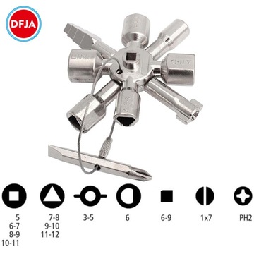 Ключ от газового шкафа 10 в 1.