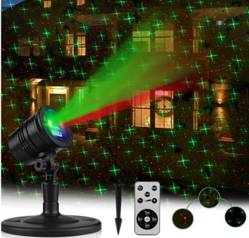 LASER ŚWIETLNY PROJEKTOR NA DOM ZEWNĄTRZ ŚWIĘTA LASER LASEROWY