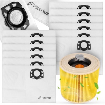 12-кратные мешки для пылесоса Karcher WD3 WD2 V12 V15 V-17 V19 SE4001 Plus Filter
