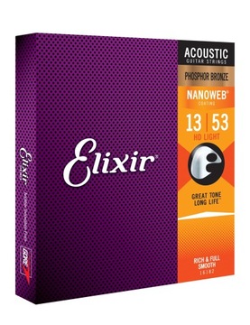 Струны Elixir Nanoweb Phosphor Bronze 13-53 16182