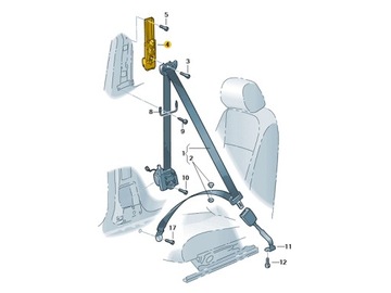МЕХАНИЗМ РЕГУЛИРОВКИ РЕМНЯ AUDI A3 VW GOLF VII