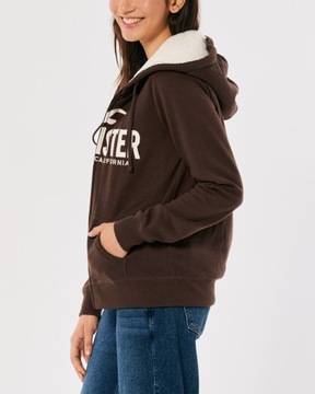 HOLLISTER Abercrombie Bluza Sherpa Futerko USA M