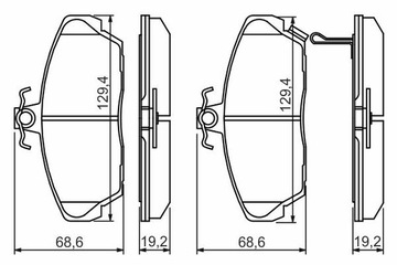 Bosch 0 986 424 214 ТОРМОЗНЫЕ КОЛОДКИ Honda CIVIC VI ПЕРЕДНИЕ