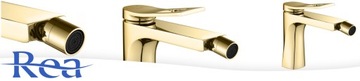 Bateria bidetowa REA SOUL GOLD Nowoczesna Złota