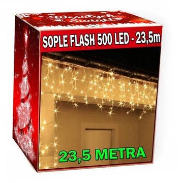 Sople zewnętrzne 500 LED 23,5 m ISKRA FLASH GRUBE