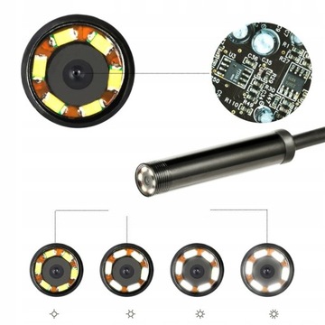 KAMERA INSPEKCYJNA ENDOSKOP 2x KAMERY ANDROID IPHONE DO TELEFONU 6LED 3M CE