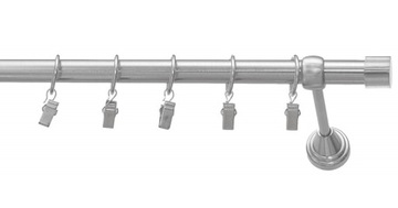 Karnisz pojedynczy sufitowy 19 CICHE KÓŁKA 250 cm czarny loft biały srebrny