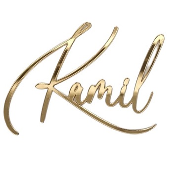 Топпер с именным топпером на боковую часть торта золотой ДЕКОР НАЗВАНИЕ ИМЯ золотое зеркало