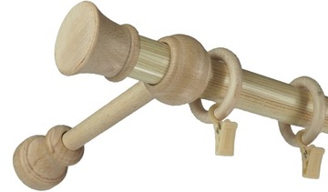 Деревянный карниз fi 28 1,7 м, одинарный 170 см