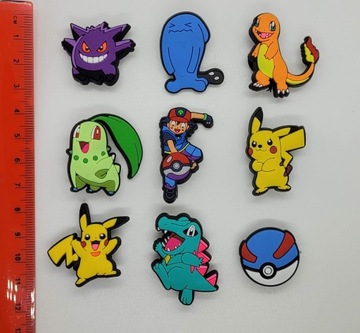 ПУГОВИНКИ ДЛЯ ОБУВИ украшения типа CROCS KROKS покемон 9 шт в 1