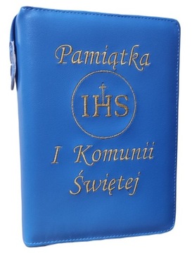 Etui na Biblię Tysiąclecia 16x22 niebieski haft kom