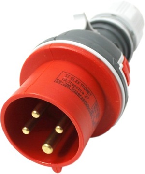 Вилка питания IP44 4P 16A 400V РЕЗИНОВЫЙ ЭЛЕКТРОМЕТ
