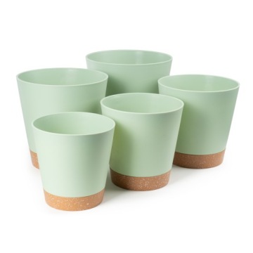 САМОПОЛИВАЮЩИЕСЯ ГОРШКИ ДЛЯ ЦВЕТОВ И ПЛАСТИКОВЫХ РАСТЕНИЙ НАБОР 5 шт.