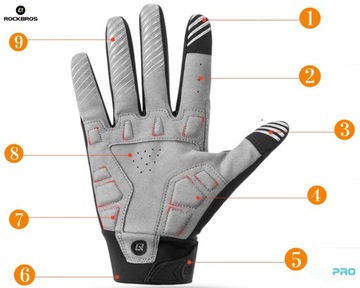 ROCKBROS СПОРТИВНЫЕ ТЕПЛЫЕ ПЕРЧАТКИ ДЛЯ БЕГА