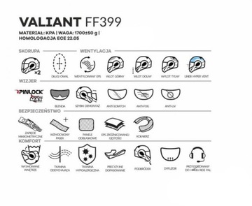 Модульный шлем LS2 VALIANT белый