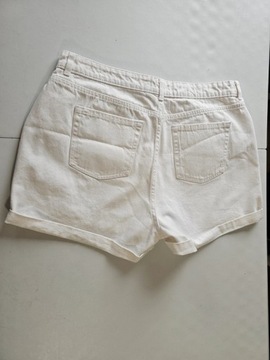 Denim spodenki szorty białe jeansowe 46