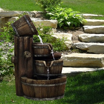 FONTANNA DOMOWA OGRODOWA LED Barrel Fountain
