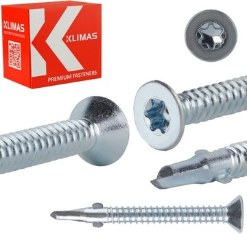 Wkręty samowiercące drewno do metalu 6,3x60 mm 200 szt. Klimas WSDST