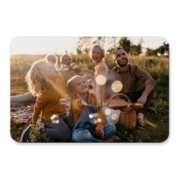 Фотомагнит с фотографией на холодильник В ПОДАРОК ​​на свадьбу, 10х7см