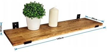 ПОДВЕСНАЯ НАСТЕННАЯ ПОЛКА ДЛЯ КНИГ ЛОФТ ДЛЯ ГОСТИНОЙ 145 СМ