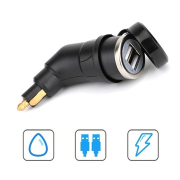 ПЕРЕХОДНИК DIN 2x USB 3.3A BMW TIR 24В